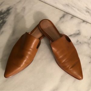 Madewell Gemma Brown Leather Mules   Style#G8388 Size 9